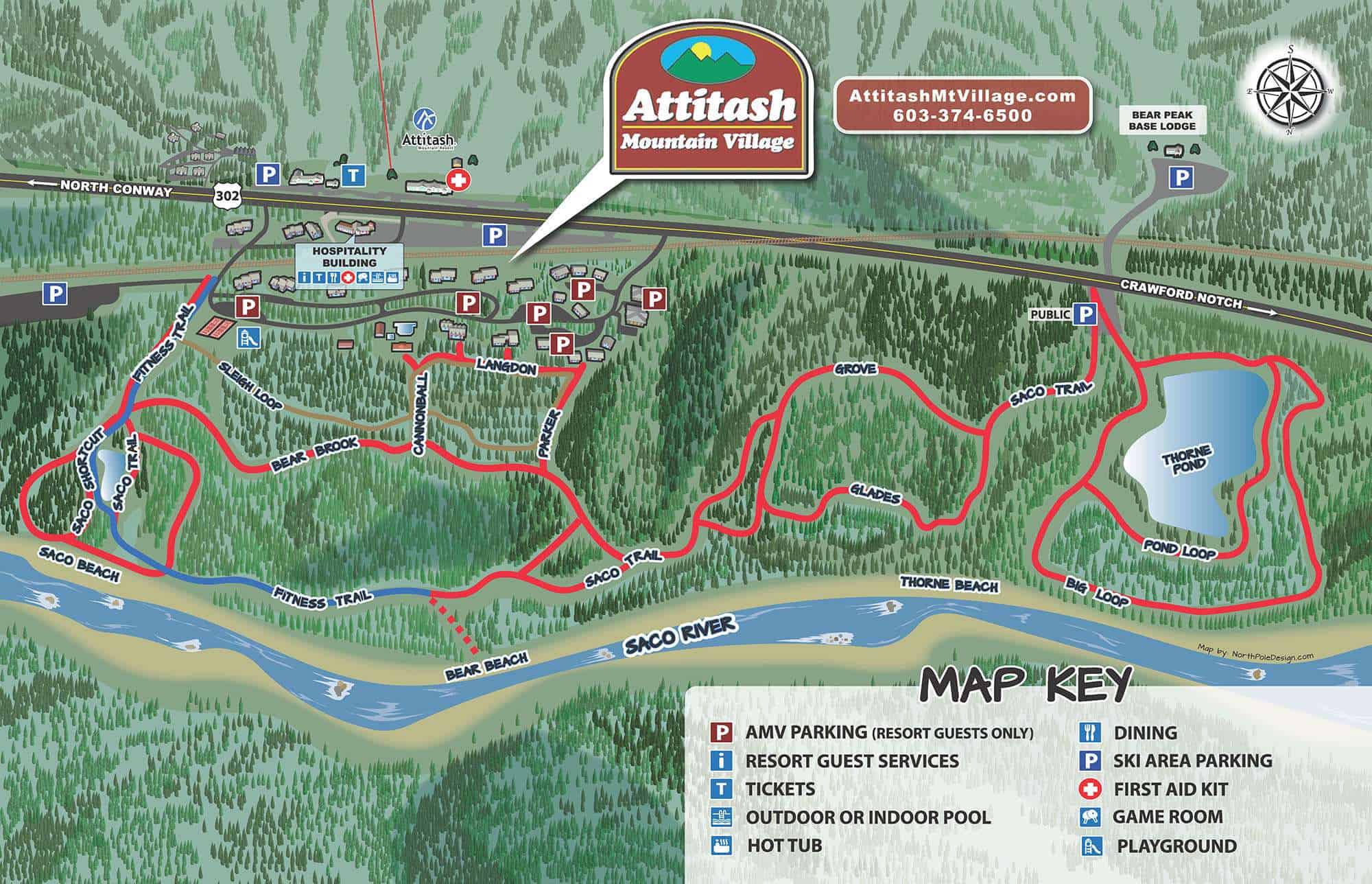 Att Mtn Vill Trail Map Summer Final8 Outlines Flt 