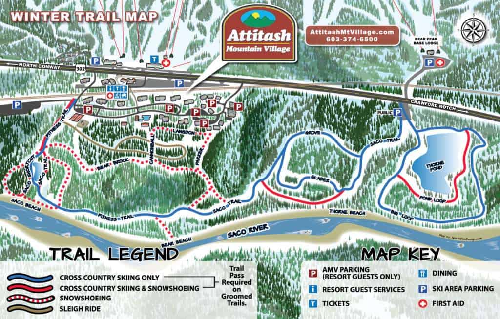 Resort Map Attitash Mountain Village Resort