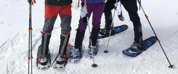 Winter snowshoe at Attitash Mountain Village