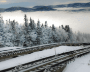 Cog railway in winter