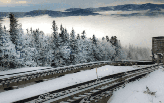 Cog railway in winter