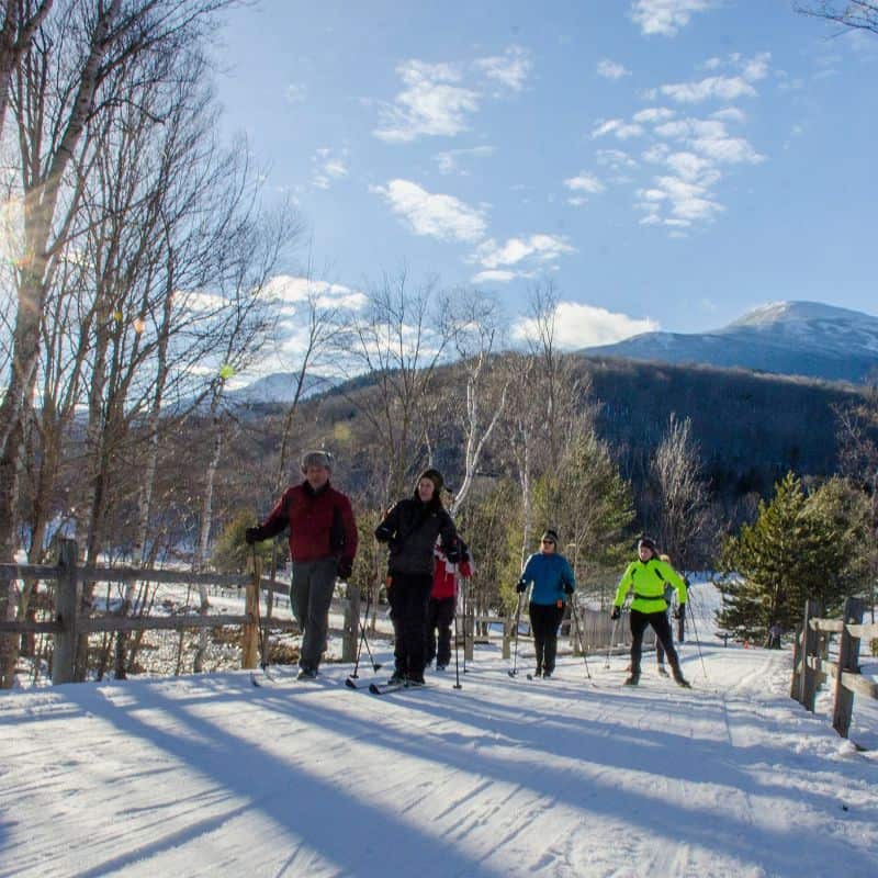 cross country skiing in the white mountains great glen