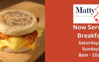 Matty B's Mountainside Cafe serving breakfast sandwich