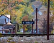 New Hampshire fall foliage at Attitash station