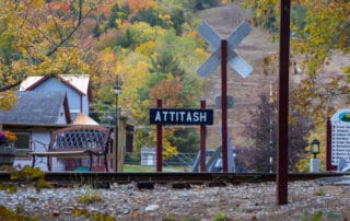 New Hampshire fall foliage at Attitash station