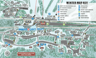 Winter Resort Map - Attitash Mountain Village Resort