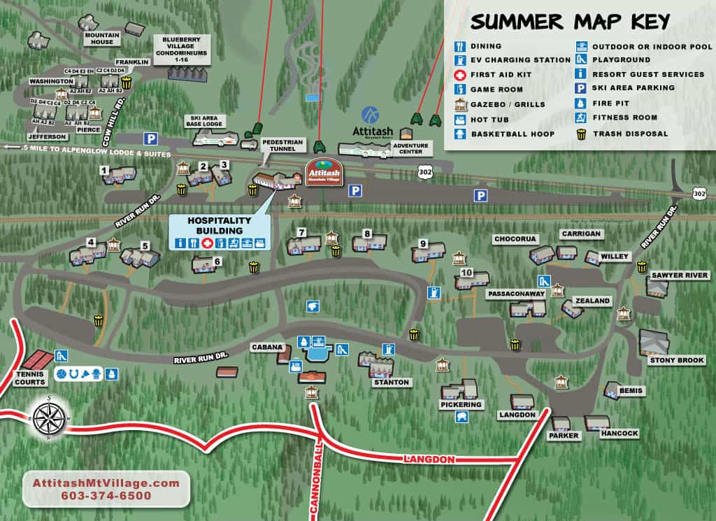 attitash mountain village resort map
